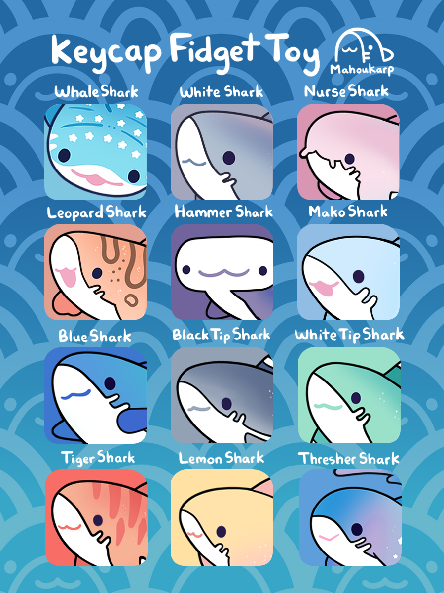 Sharpie Keycaps Shark Keycaps blindbags – Mahoukarp